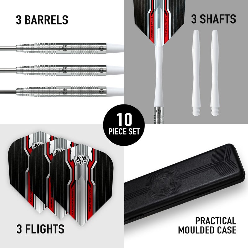 Harrows Wolfram 97% Tungsten Steel Tip Darts Set 21g, 22g, 23g, 24, 25g & 26g - Includes Speedline Shafts, Marathon - Wolfram Flights & Travel Case 24g - Image 2